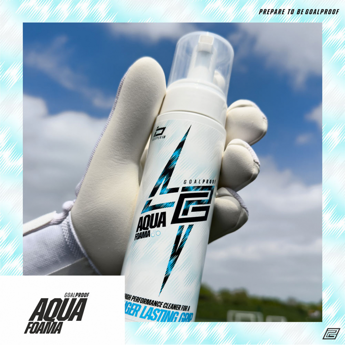 Goalproof Aqua Foama Goalkeeper Glove Wash white/aqua blue