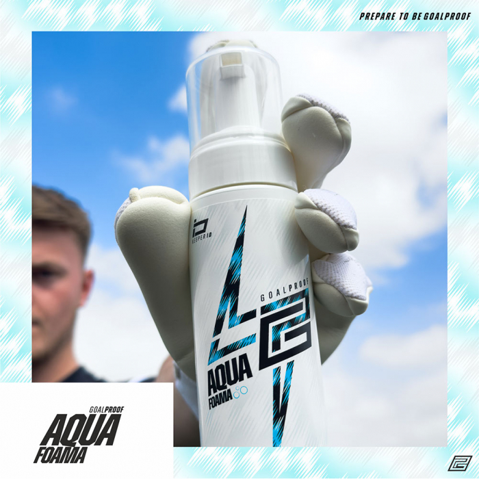 Goalproof Aqua Foama Goalkeeper Glove Wash white/aqua blue