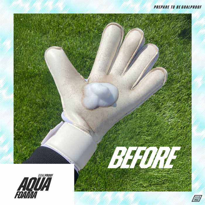 Goalproof Aqua Foama Goalkeeper Glove Wash white/aqua blue