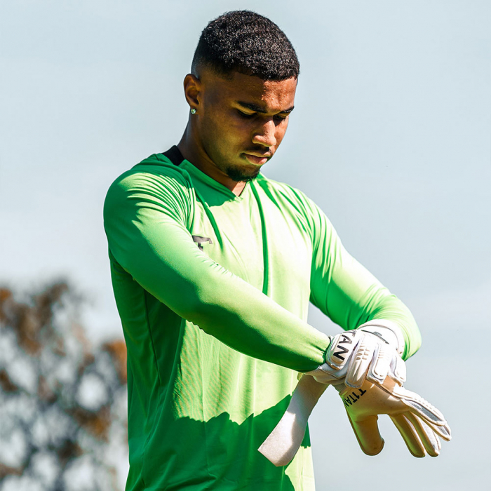 T1TAN Classic 1.0 Whiteout FP Finger Protection Junior Goalkeeper Glov
