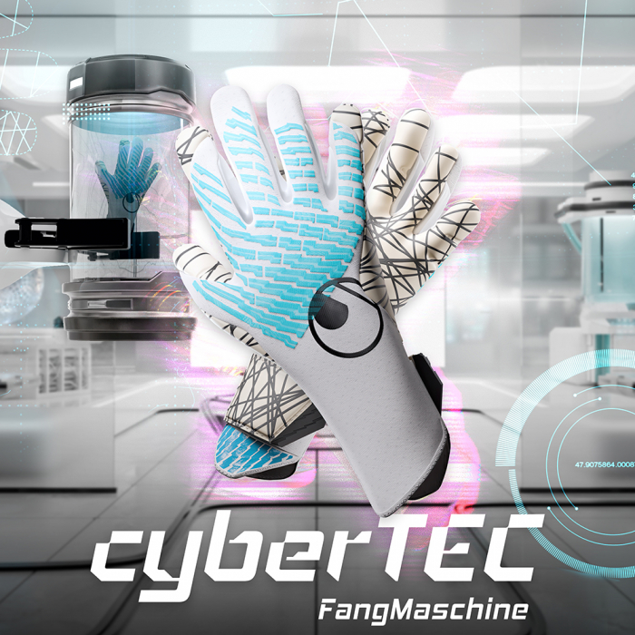 101137301 Uhlsport CYBERTEC ULTRAGRIP HN Goalkeeper Gloves white/cyan
