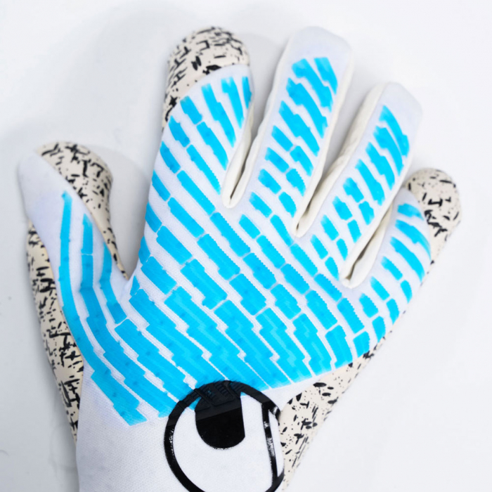 101137501 Uhlsport CYBERTEC SUPERGRIP+ HN Goalkeeper Gloves white/cyan
