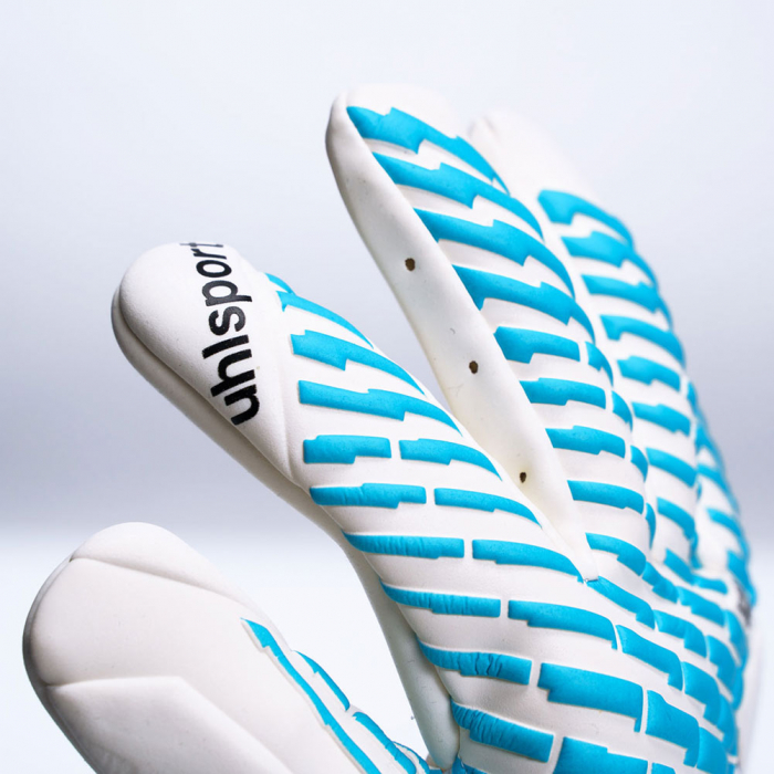 101138001 Uhlsport CYBERTEC SUPERSOFT HN Goalkeeper Gloves white/cyan