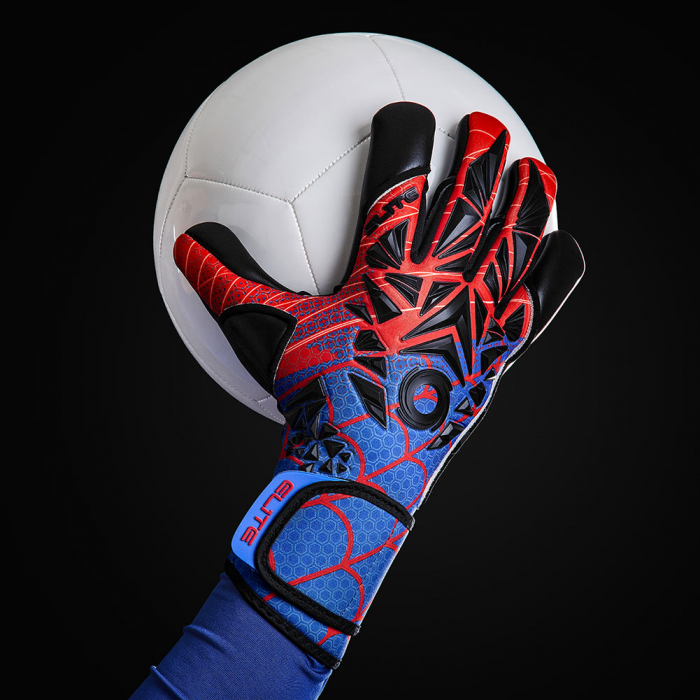 EL4SPJ Elite SPIN Junior Goalkeeper Gloves BLUE/RED