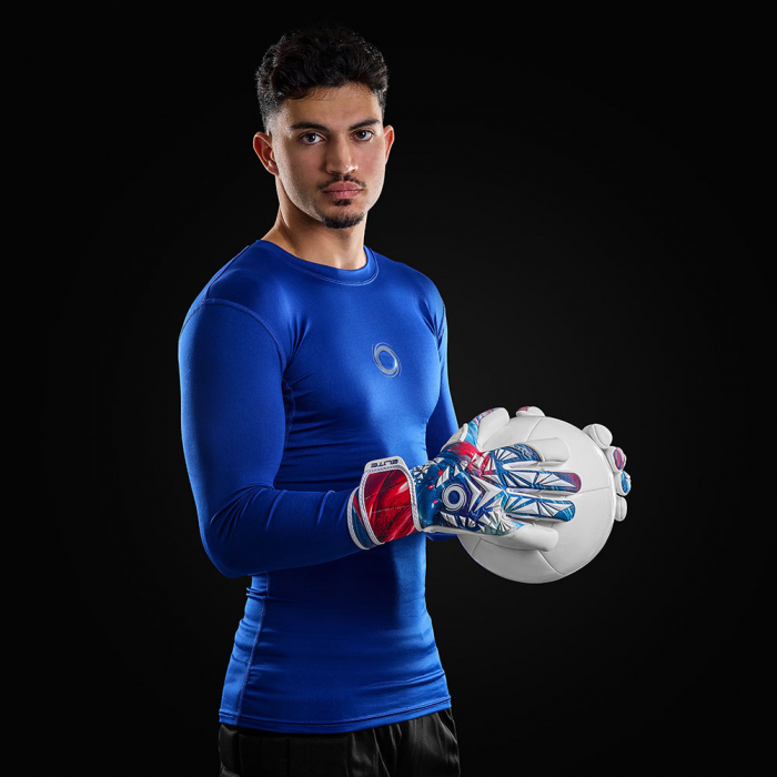 EL4QZ Elite QUARTZ Goalkeeper Gloves red/white/blue