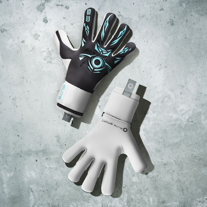 EL4GRY Elite NEO REVOLUTION X GT Goalkeeper Gloves Grey/Cyan