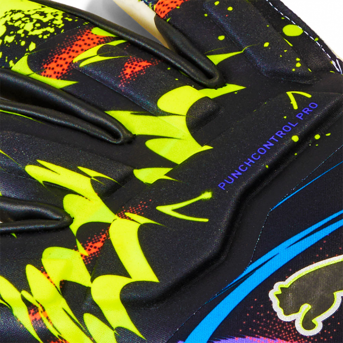 04211401 Puma ULTRA ULTIMATE TEASER Hybrid Goalkeeper Gloves Black/Flu