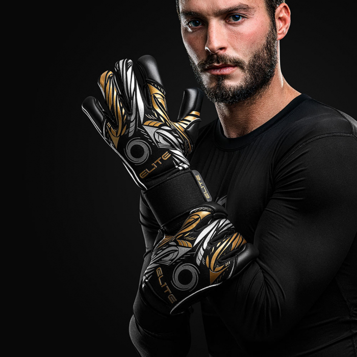 EL4N Elite NOBRE (Removable Protection) Goalkeeper Gloves Black