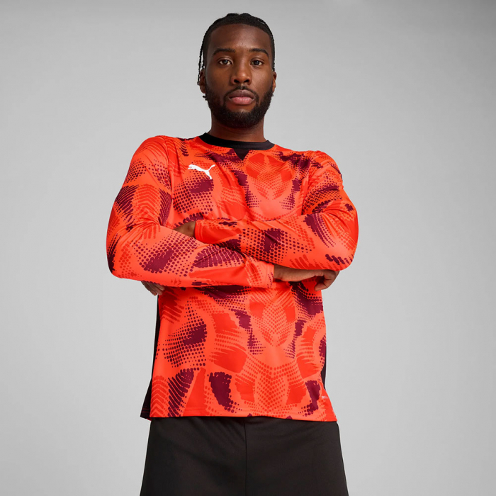 70651901 Puma Team Target GK Jersey Nrgy Red-PUMA White-Warm Earth