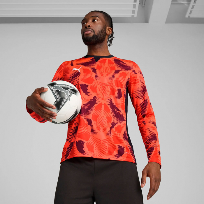 70651901 Puma Team Target GK Jersey Nrgy Red-PUMA White-Warm Earth