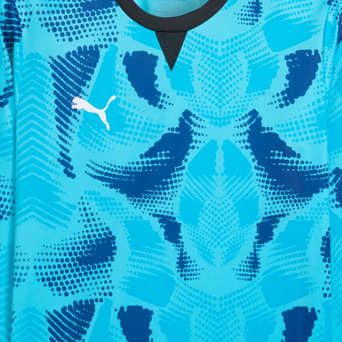 70651902 Puma Team Target GK Jersey Bright Aqua-PUMA White-Speed Blue