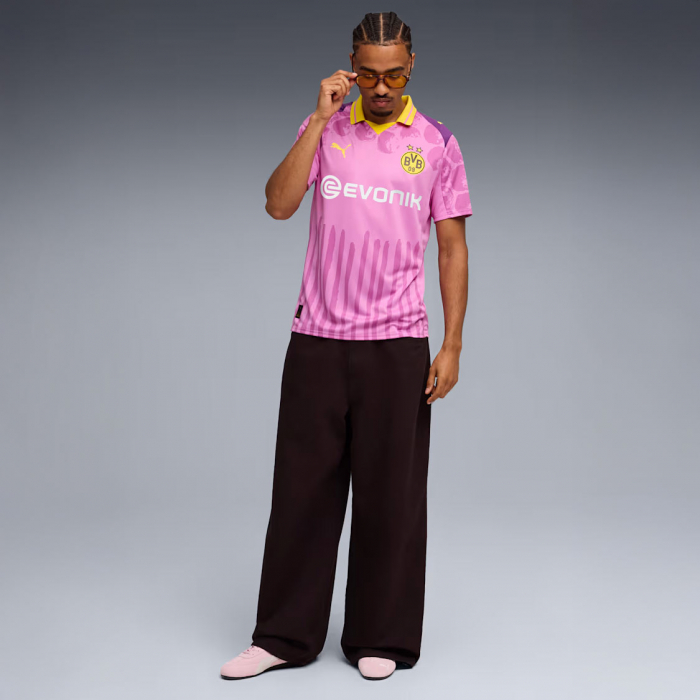  Puma x Kidsuper Borussia Dortmund GK Jersey Mauve Pop-Faster Yellow