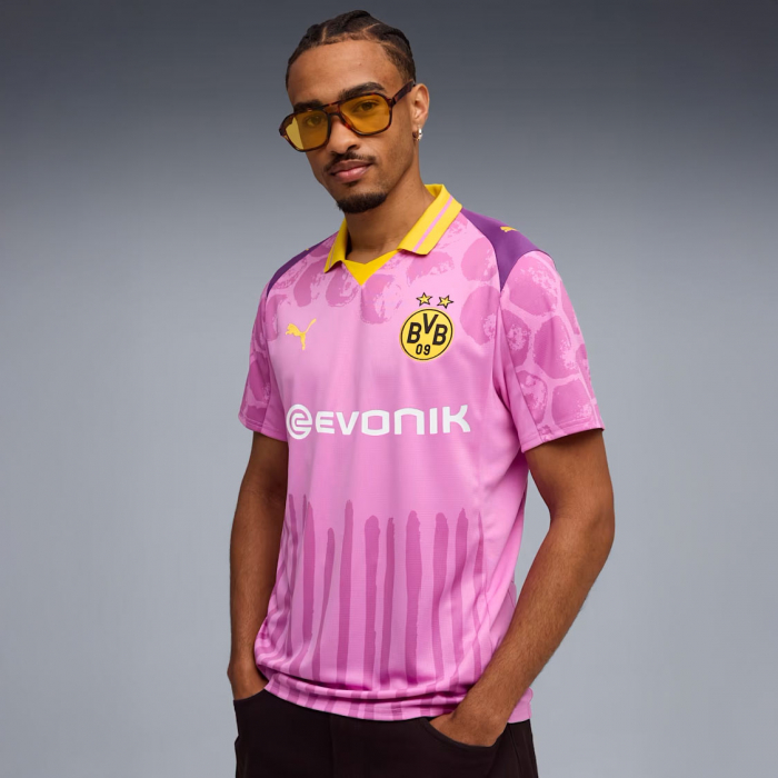  Puma x Kidsuper Borussia Dortmund GK Jersey Mauve Pop-Faster Yellow
