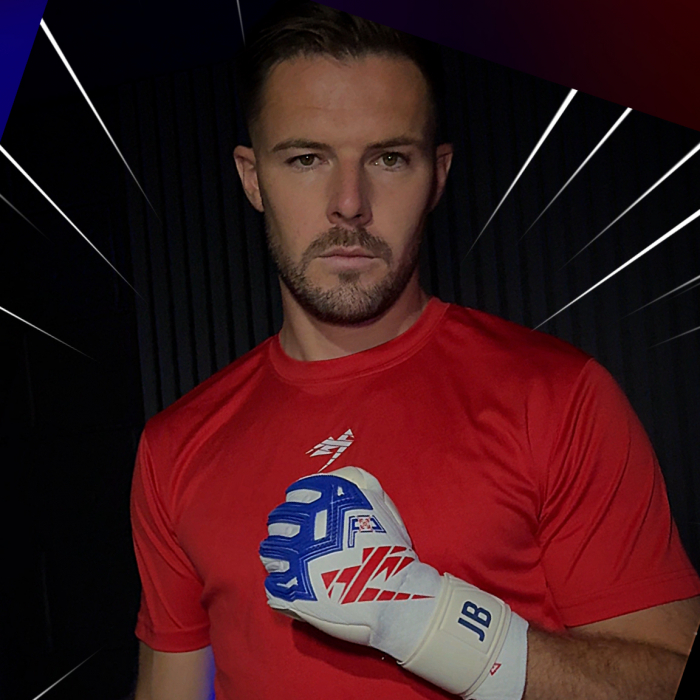 Kaliaaer RE:GEN XTENSION Cut Goalkeeper Gloves White/Blue/Red