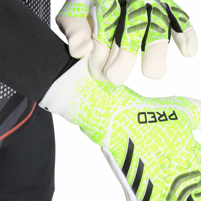 JN5365 adidas Predator Pro Hybrid Radiant Blaze Goalkeeper Gloves Luci