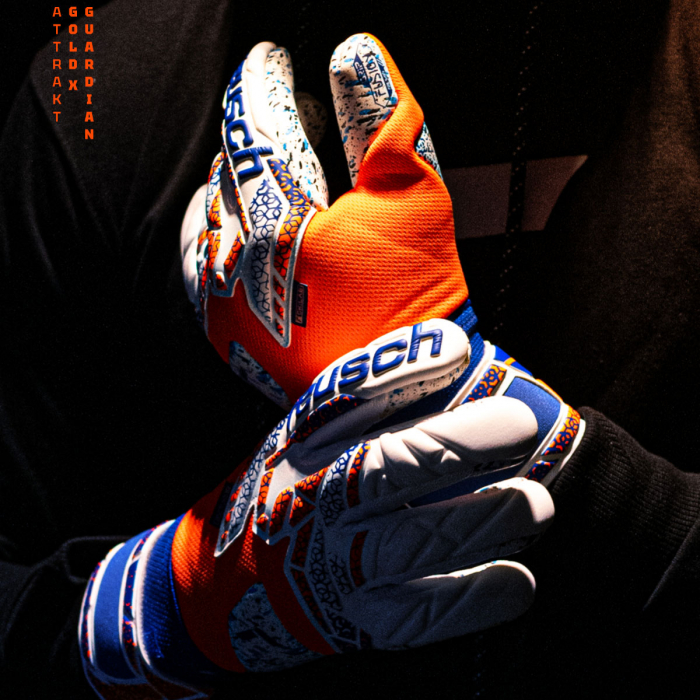 55709832500 Reusch Attrakt Fusion Goalkeeper Gloves shocking orange/bl