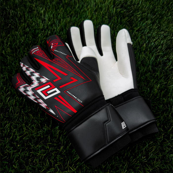 Keeper iD Goalproof POWER ProTect Goalkeeper Gloves Black / Power Red