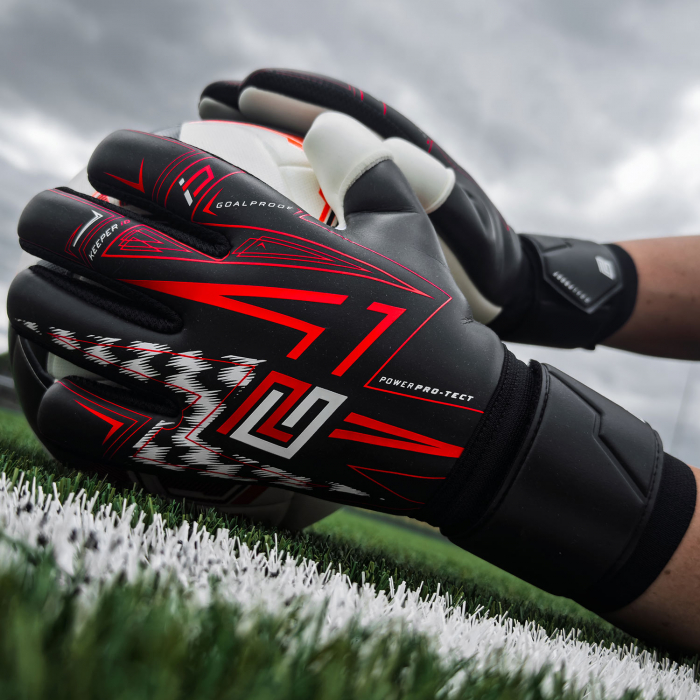 Keeper iD Goalproof POWER ProTect Junior Goalkeeper Gloves Black / Pow