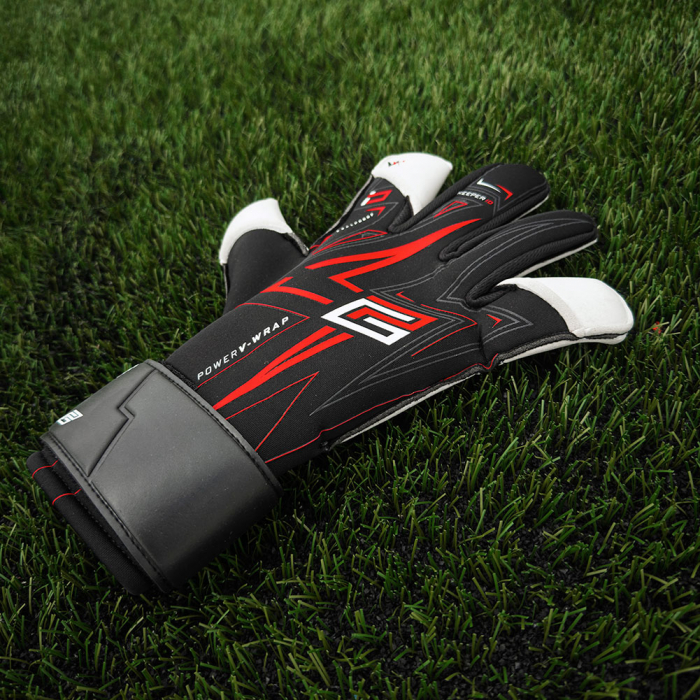 Keeper iD Goalproof POWER V-WRAP Vapor Cut Black / Power Red