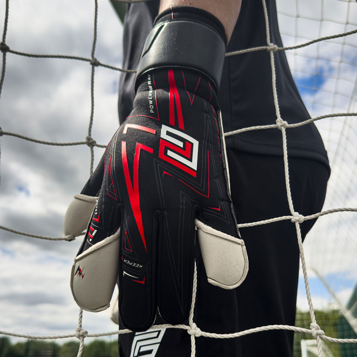 Keeper iD Goalproof POWER V-WRAP Vapor Cut Black / Power Red