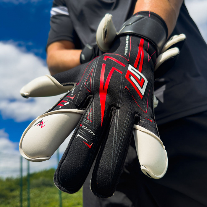 Keeper iD Goalproof POWER V-WRAP Vapor Cut Black / Power Red