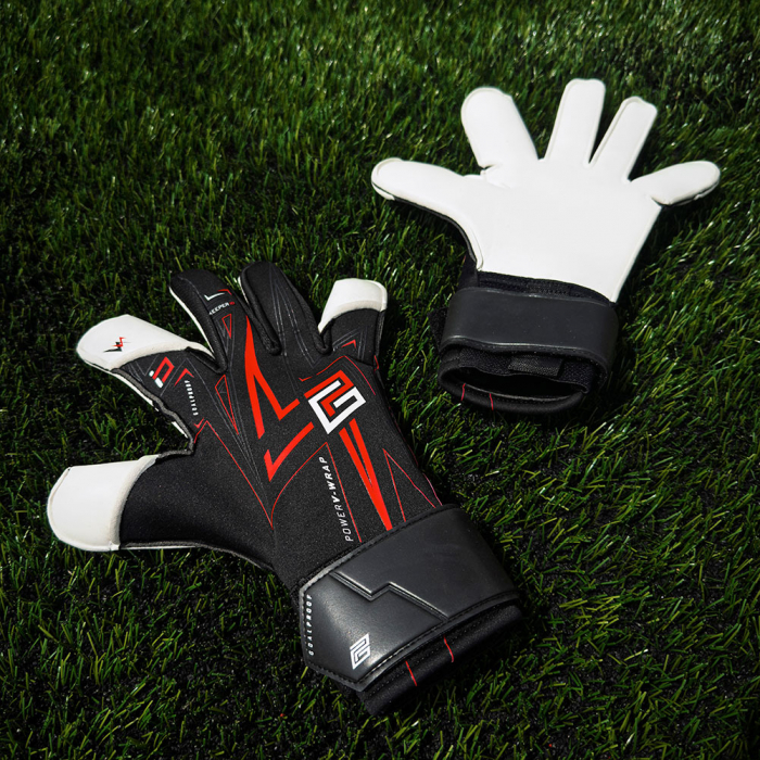 Keeper iD Goalproof POWER V-WRAP Vapor Cut Black / Power Red Junior 