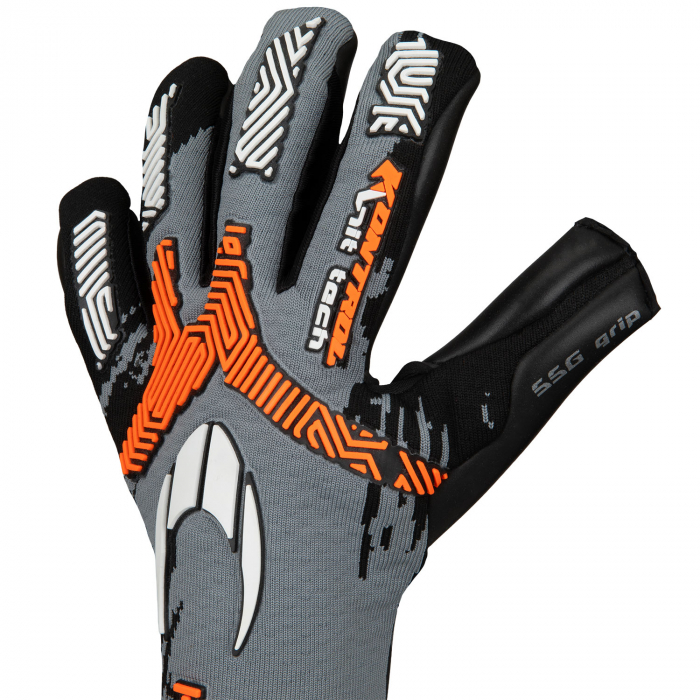 520480 HO Soccer SSG Kontrol Knit Tech Goalkeeper Gloves Grey / Orange