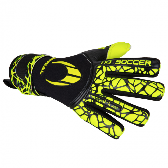520489 HO Soccer Aerial III Negative Goalkeeper Gloves Black / Lime