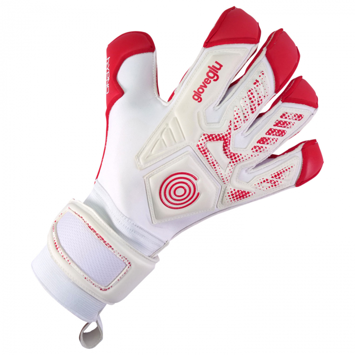 70082402J Gloveglu h:YPNO Original Junior Goalkeeper Gloves White/Red