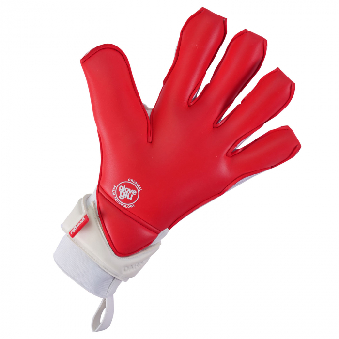 70082402J Gloveglu h:YPNO Original Junior Goalkeeper Gloves White/Red
