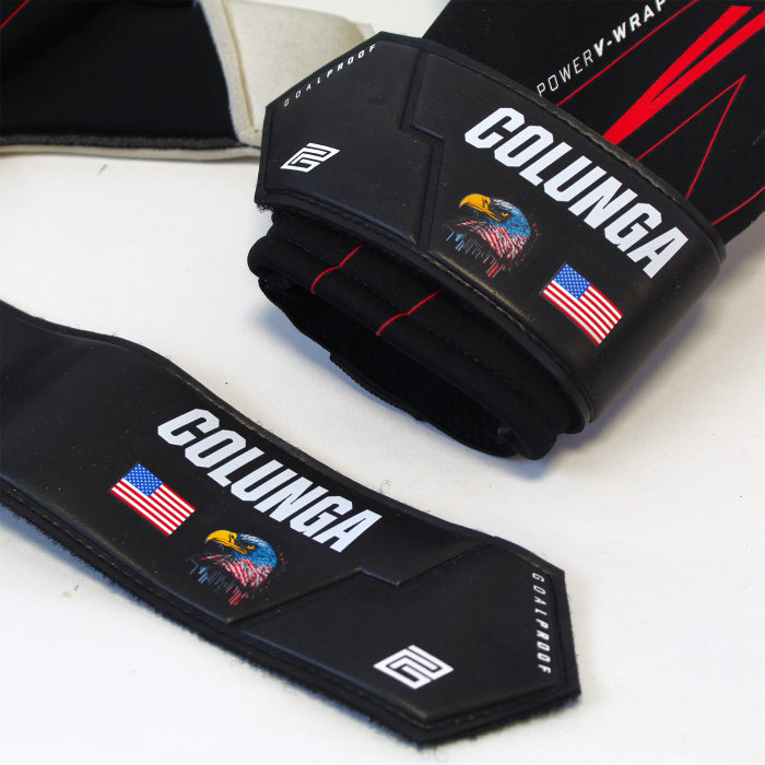 Keeper iD Goalproof POWER V-WRAP Vapor Cut Black / Power Red Junior 