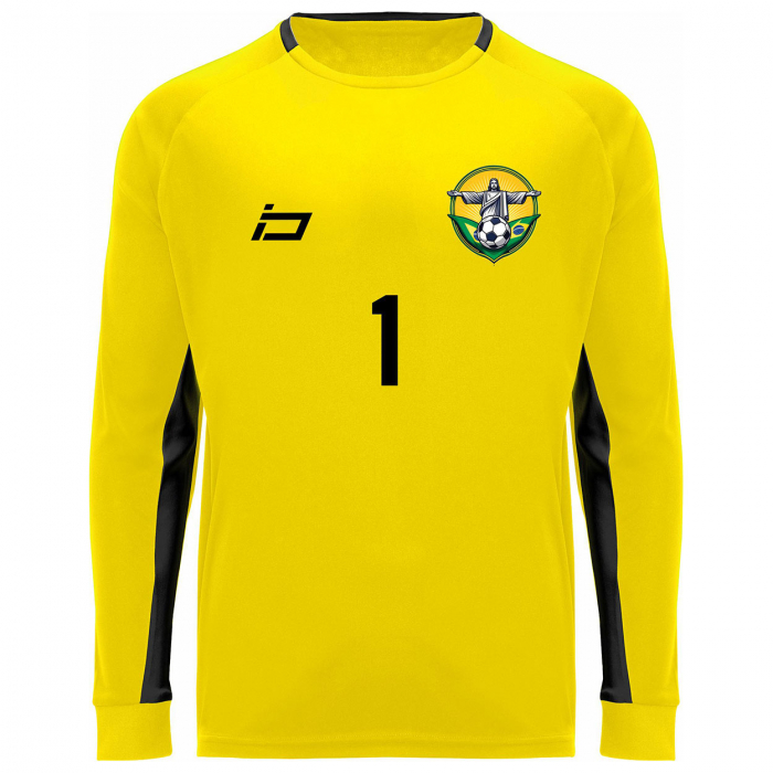 0413-0302 Keeper iD Padded Goalkeeper Jersey Yellow/Black
