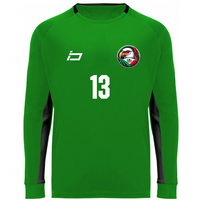 0413-22602J Keeper iD Padded Goalkeeper Jersey Junior Green/Black