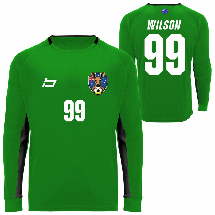 0413-22602J Keeper iD Padded Goalkeeper Jersey Junior Green/Black