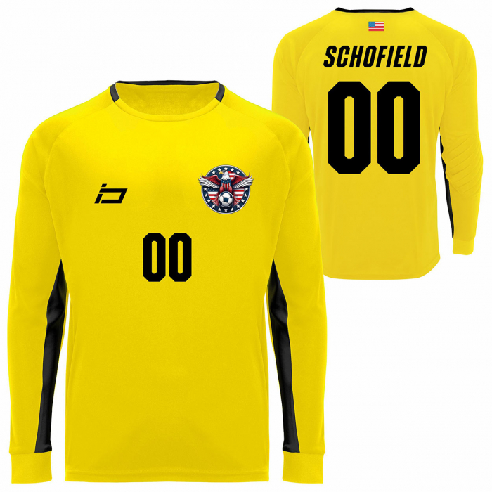 0413-0302 Keeper iD Padded Goalkeeper Jersey Yellow/Black