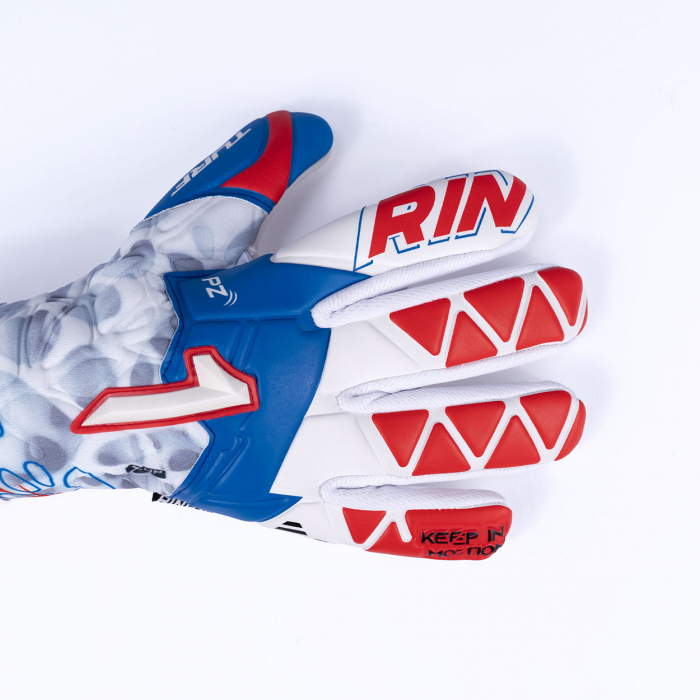 Rinat XTREME GUARD DOMINUS TURF Junior Goalkeeper Gloves White/Blue/Re