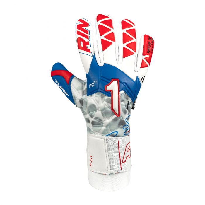 Rinat XTREME GUARD DOMINUS TURF Junior Goalkeeper Gloves White/Blue/Re