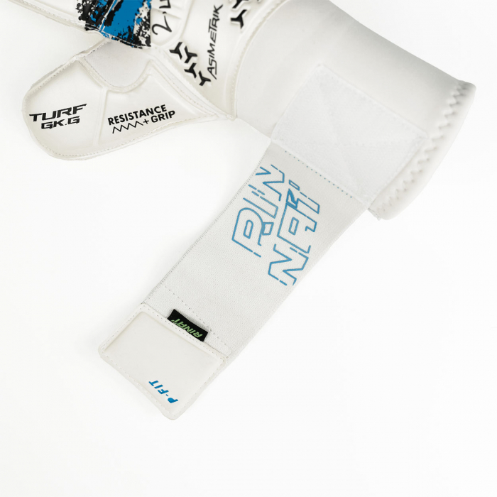 Rinat ASIMETRIK TURF Junior Goalkeeper Gloves White/Blue