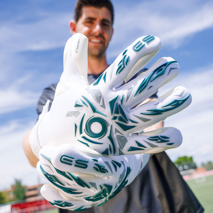 Elite Sport NEO REVOLUTION X EMERALD Junior Goalkeeper Gloves White/Gr