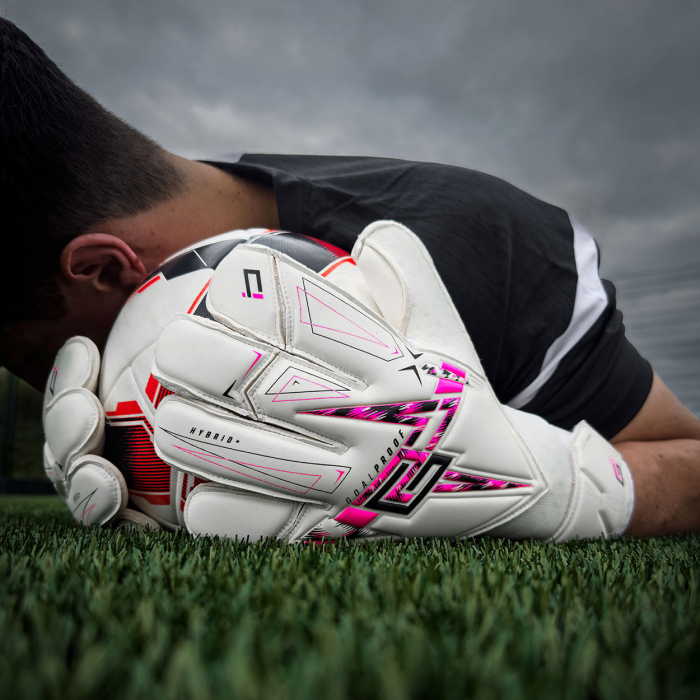 Keeper iD Goalproof POWER 1.0 Surround + Goalkeeper Gloves White Pink