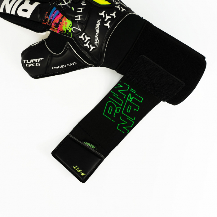 ASNI109 Rinat ASIMETRIK SPINE TURF Junior Goalkeeper Gloves Black