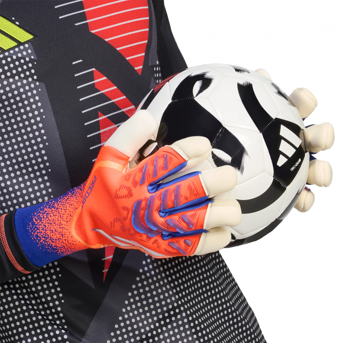 JN6043 adidas Predator Pro Hybrid PROMO Goalkeeper Gloves signal coral