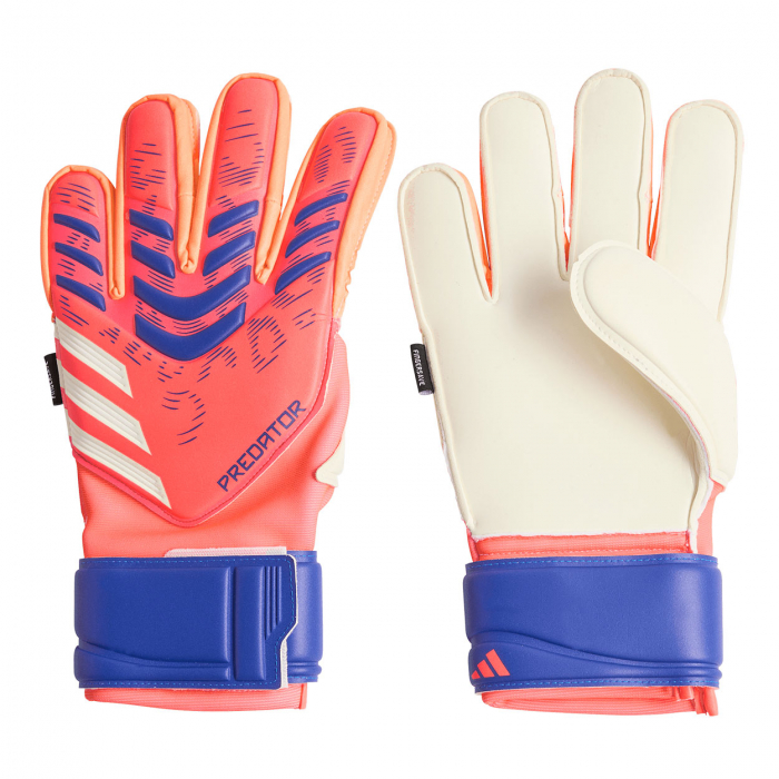 JN5352 adidas Predator Match Fingersave Goalkeeper Gloves signal coral