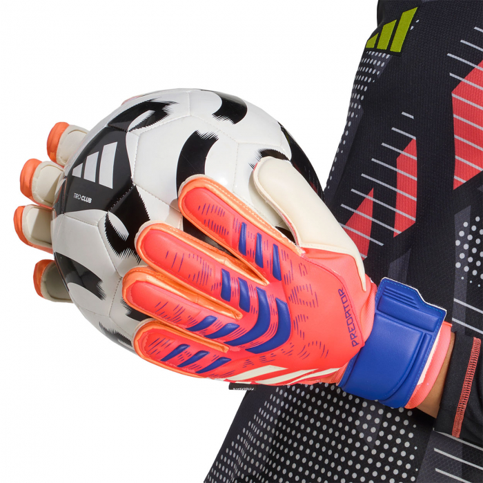 JN5352 adidas Predator Match Fingersave Goalkeeper Gloves signal coral