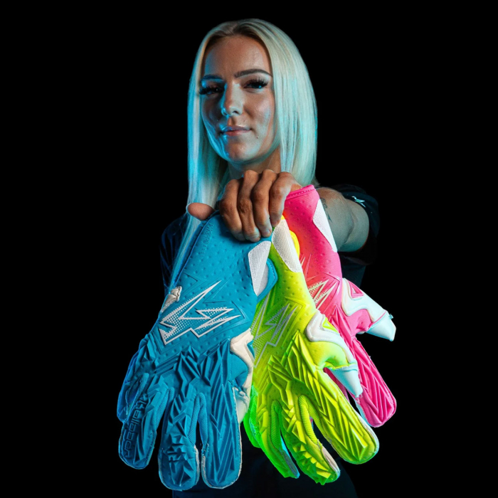 Kaliaaer PWR Pro RE MIX Sekure Goalkeeper Gloves Highlighter Pink