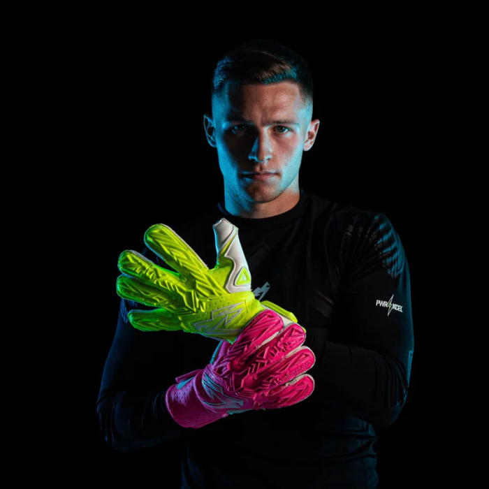 Kaliaaer PWR Pro RE MIX Sekure Goalkeeper Gloves Highlighter Yellow