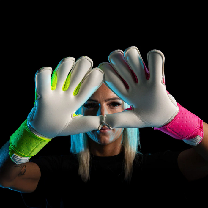 Kaliaaer PWR Pro RE MIX Sekure Goalkeeper Gloves Highlighter Yellow