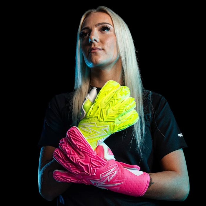 Kaliaaer PWR Pro RE MIX Sekure Goalkeeper Gloves Highlighter Yellow