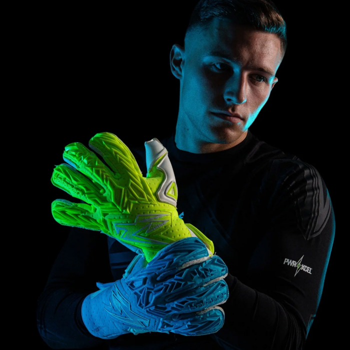 Kaliaaer PWR Pro RE MIX Sekure Junior Goalkeeper Gloves Highlighter Ye