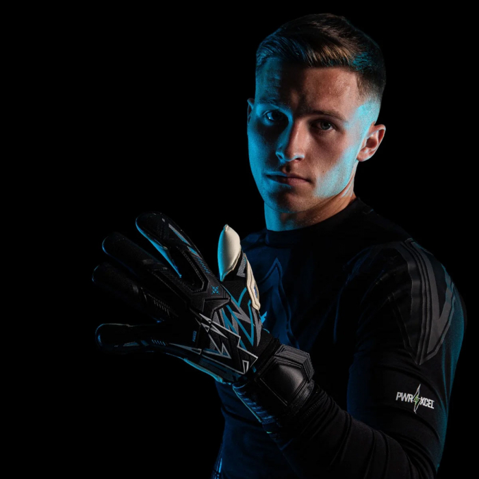 Kaliaaer NitroMAX 3DXi Junior Goalkeeper Gloves Highlighter Blue